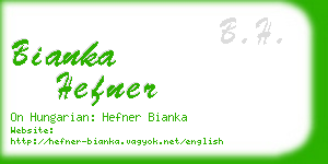 bianka hefner business card